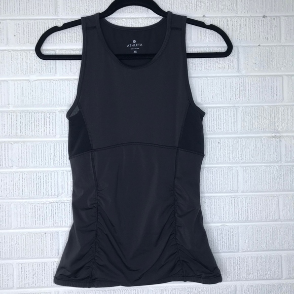 Athleta Black Stealth Tank Top Mesh Workout XS - Picture 2 of 8